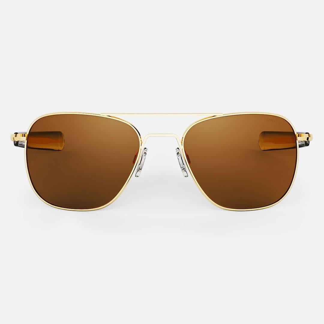 AVIATOR 55mm 23K Gold Skytech Polarized American T FRPE24-AF057 -BIANCO RANDOLPH