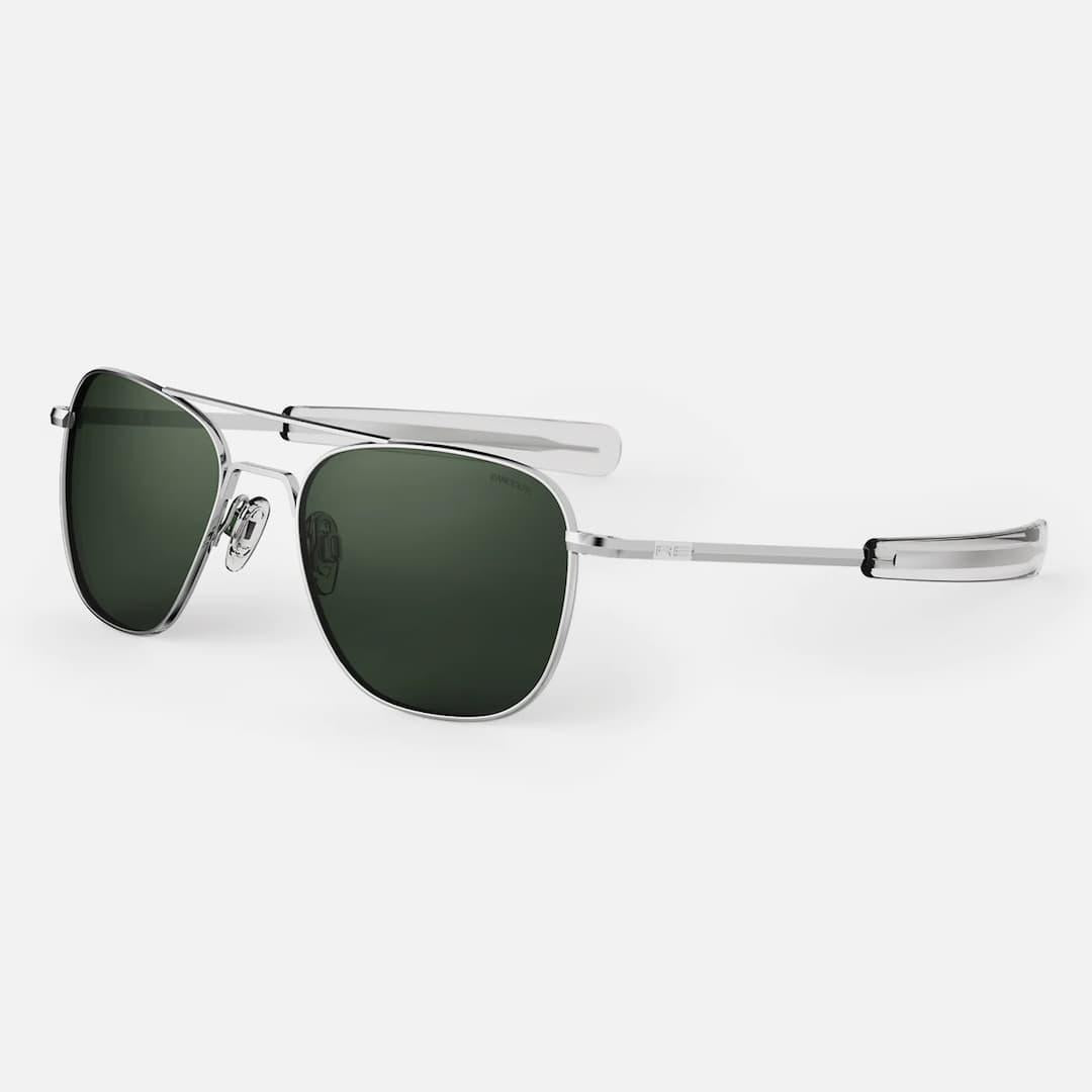 AVIATOR 55mm Bright Chrome Skytech Polarized Agx FRPE24-AF079 -BIANCO RANDOLPH