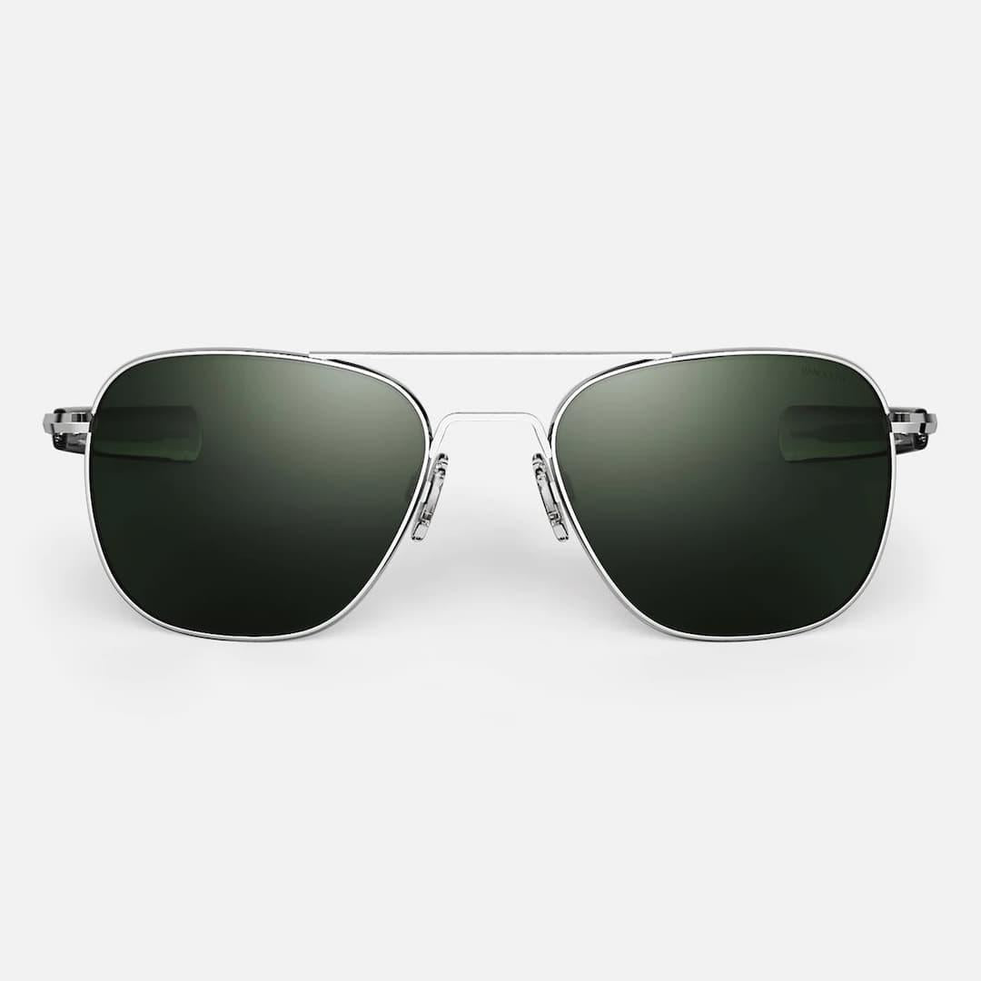 AVIATOR 55mm Bright Chrome Skytech Polarized Agx FRPE24-AF079 -BIANCO RANDOLPH