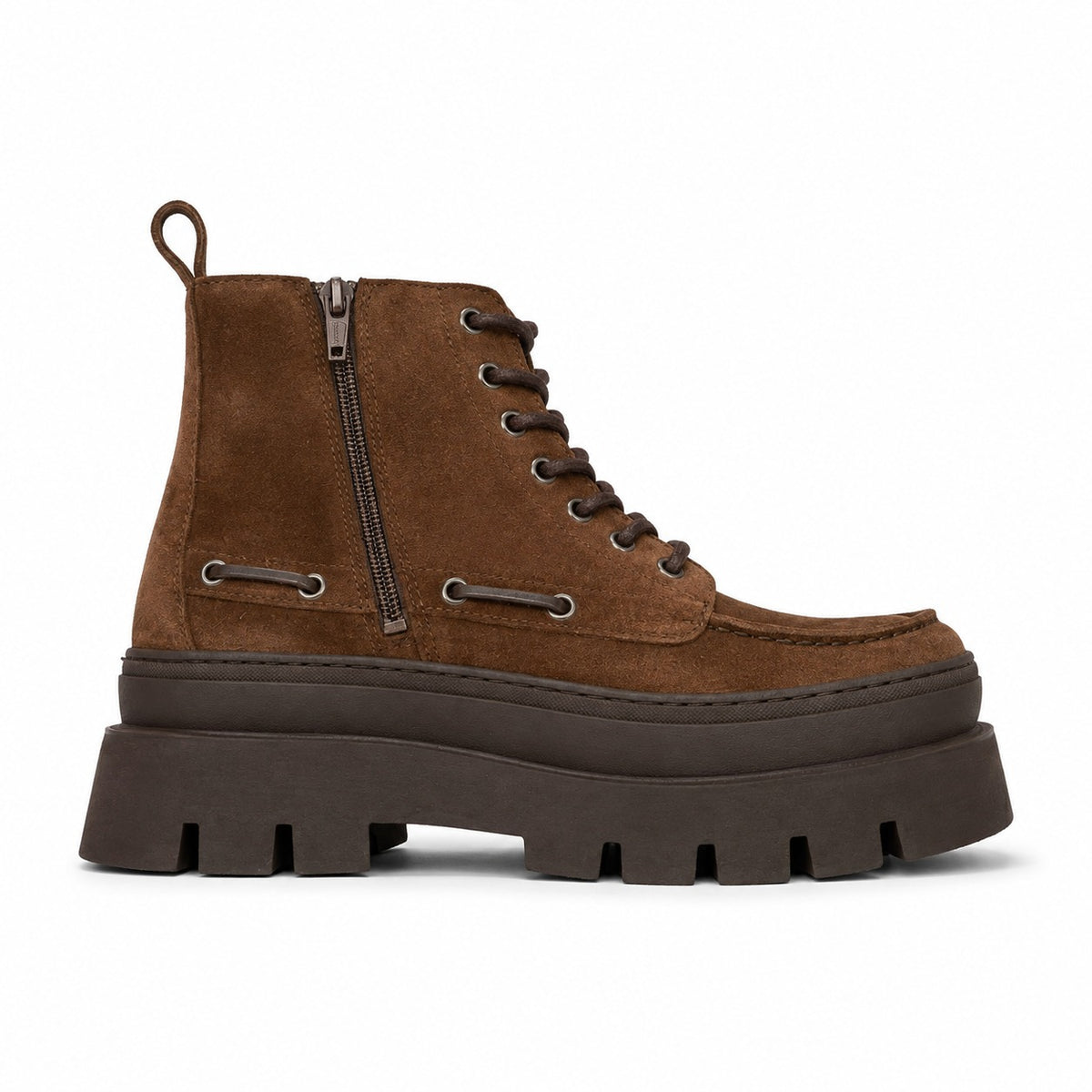 copenhagen woman lace-up boot cph697 suede chocolate CPH697  copenhagen 