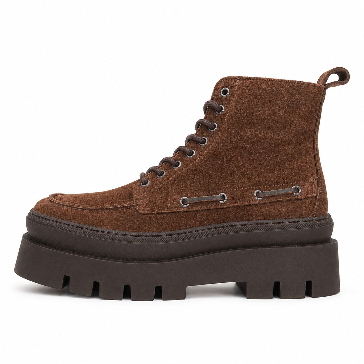 copenhagen woman lace-up boot cph697 suede chocolate CPH697  copenhagen 