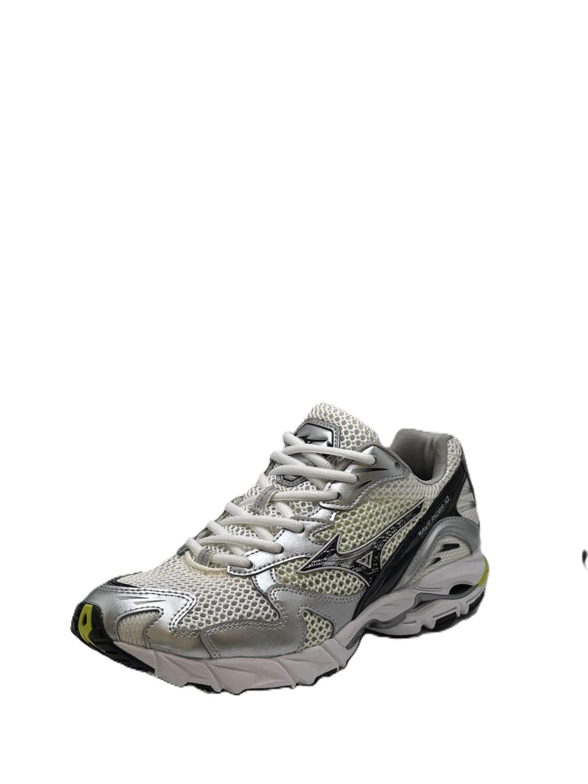 mizuno shoe s.l. wave rider 10 snow white black sylvan green D1GA210419 WHITE MIZUNO 