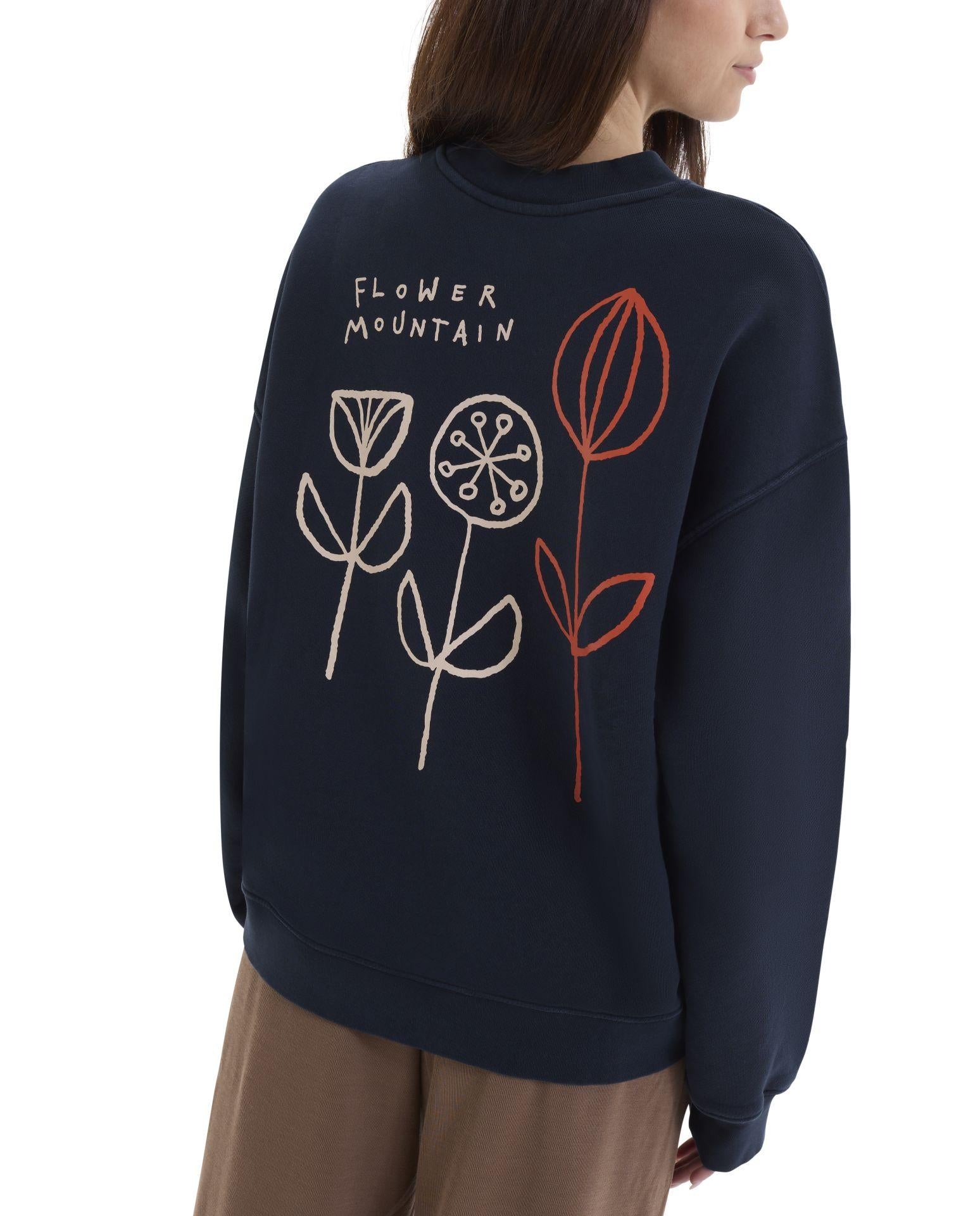 bakin-one navy cotton sweater BAKIN-ONE 0C02 FLOWER MOUNTAIN 