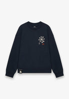 bakin-one navy cotton sweater BAKIN-ONE 0C02 FLOWER MOUNTAIN 